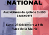 Hommage national aux victimes du cyclone CHIDO