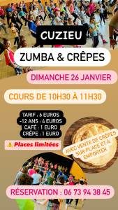 Zumba crêpes - Cours et Scène @ Salle ERA